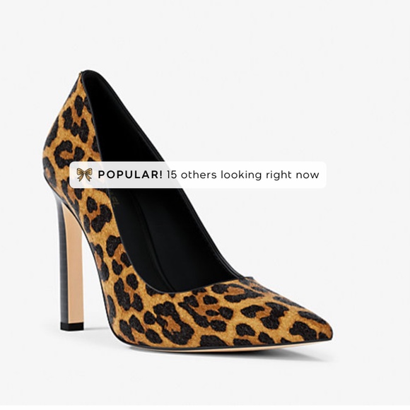 MICHAEL KORS Amara Leopard-Print Calf Hair Pumps — Size 7 - Picture 2 of 15